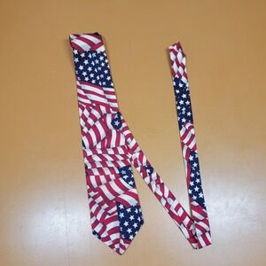 Boston Harbor American Flag Necktie Patriotic USA Design
